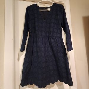Elegant Navy Blue Lace Dress